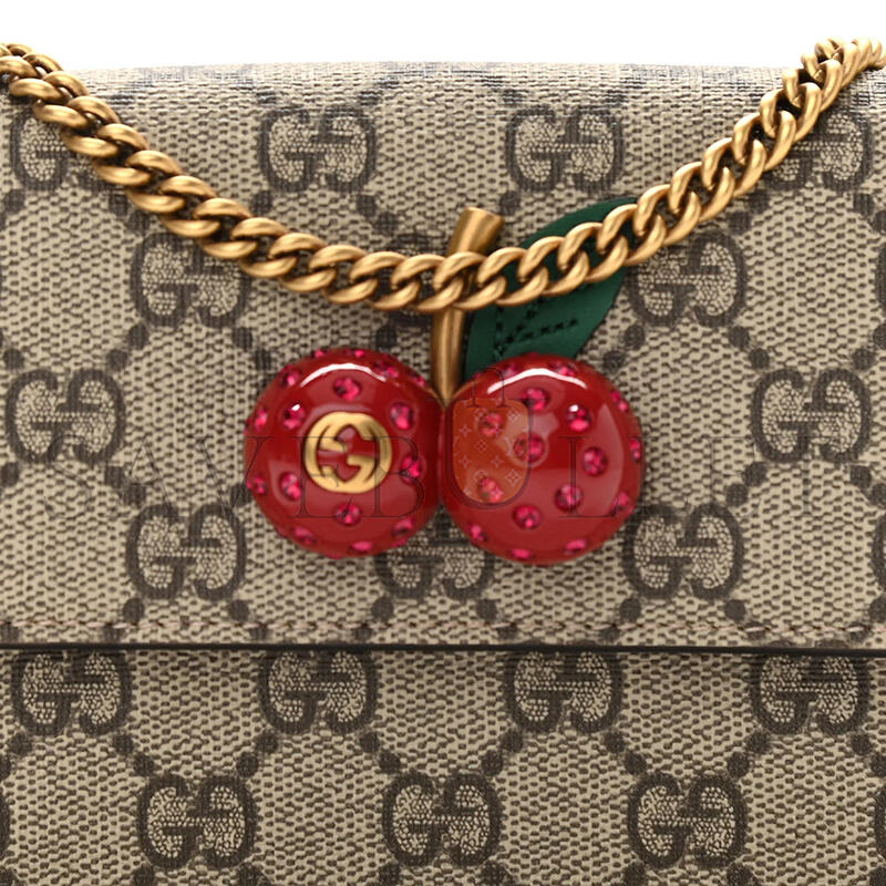 Gvc*1 gg svp*me mini cherry chain bag 481291 (16.5*9*4cm)